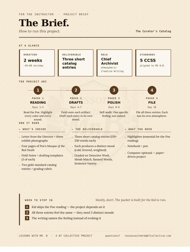 Instructor project brief